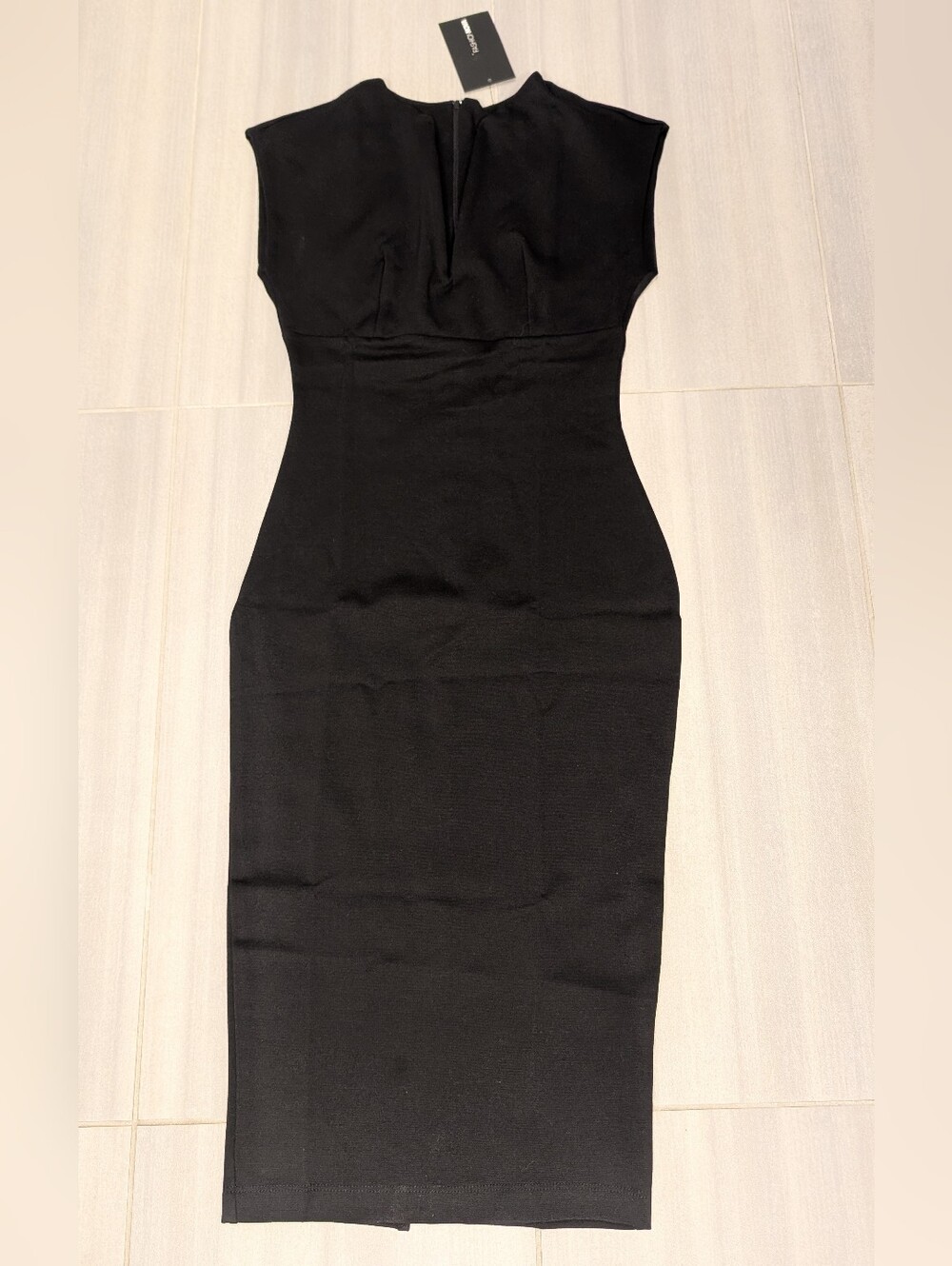 Fashion Nova Black CEO Midi Dress XS NWT